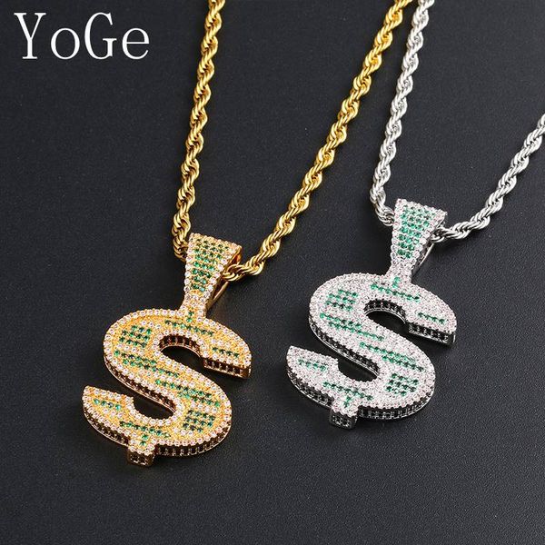 

yoge statement hip-hop "$" pendant necklace,fashion unique cubic zirconia specific character for man&women,hnd050, Silver