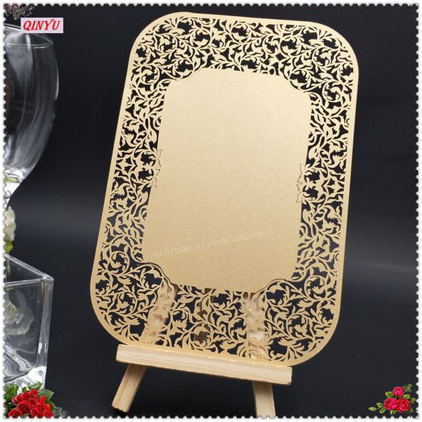 

100pcs/lot wedding invitations seat cards laser cut name place card wedding celebration birthday party table card seats decor 5z
