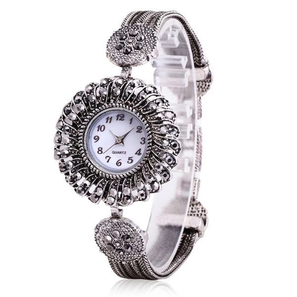 

luxury ladies watch new women round full diamond bracelet watch analog quartz movement wrist girls gift clock relojes muje, Slivery;brown