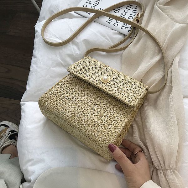 

weaving crossbody bags for women 2019 summer beach bag ladies shoulder messenger hand bag female travel hand dropshipping