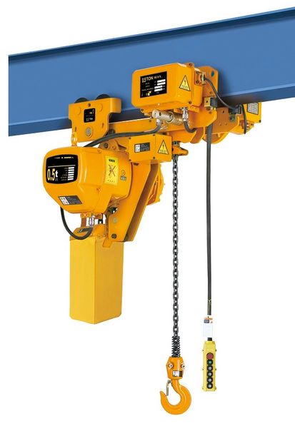 

7.5t--10tx3m low head-room hhbb series electric chain hoist with electric trolley 380v50hz 3-phase, ce certificated