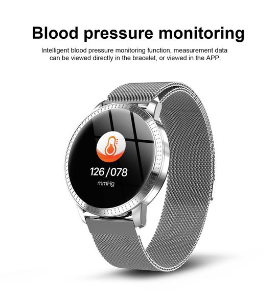 

cf18 smart bracelet luxury lady jewelry watch heart rate monitor sleep tracker ip67 waterproof smart wristband for women