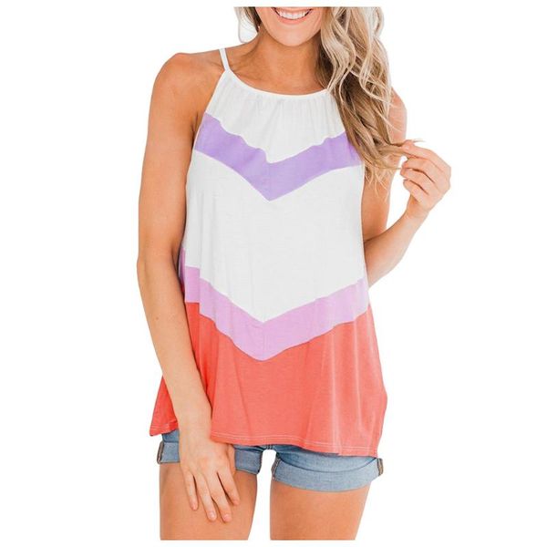 

female long vest 2020 fashion summer women casual ladies sleeveless v-neck solid women vest loose tank t-shirt#w, White