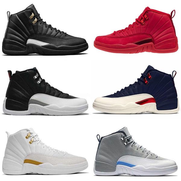 

Friday Gym red new mens Basketball shoes 12 12s Michigan navy Bulls Flu Game UNC taxi french blue sneaker trainers Sports US5.5-13