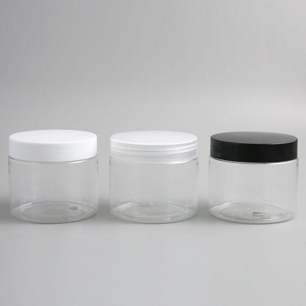 

30 x empty big 5oz 6oz 250g plastic clear cream jar cosmetic packaging box jar pot makeup face hand body cream lotion container