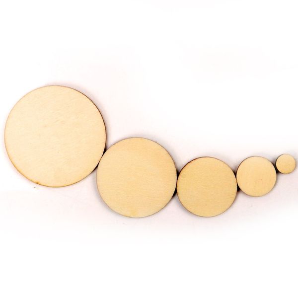 

mix round wooden scrapbooking carft diy for handmade home embellishments wood circle decoration 10/20/30/40/50mm 50pcs other hand tools