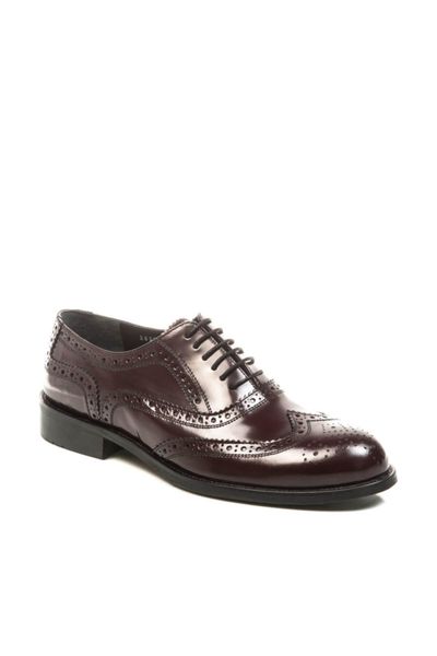 

derimod genuine leather burgundy men 's classic shoes, Black