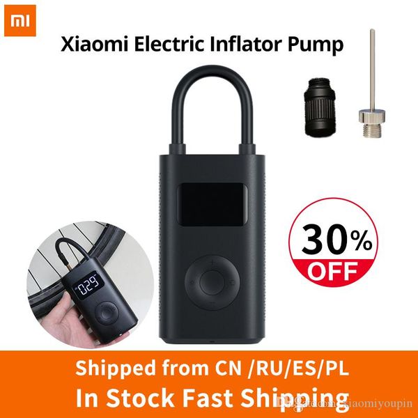 

xiaomi electric inflator pump portable smart digital tire pressure detection for bike motorcycle car football