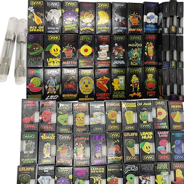 Dank Vape Cartridge Packaging Ceramic Coil 510 Thread Cartridges 3D Boxes E Cigarettes Vape Pen Vaporizer 1ML Cereal Carts Oil Atomizers Atomizer Best