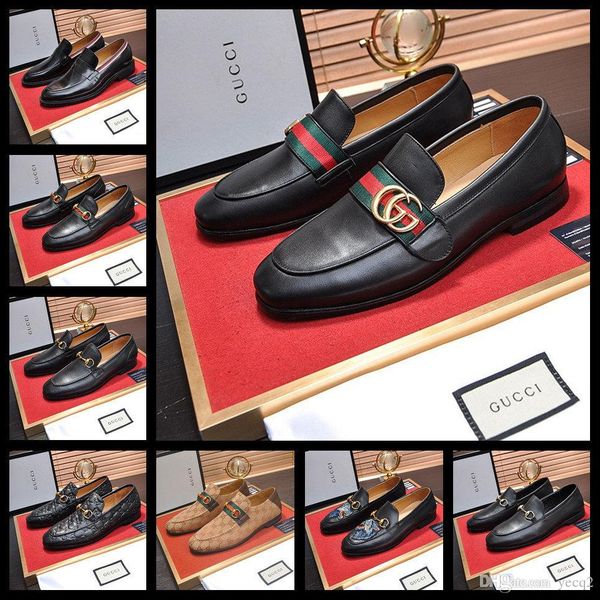 

18ss men shoes spring summer formal genuine leather business casual shoes men dress office luxury shoes male breathable oxfords madah, Black