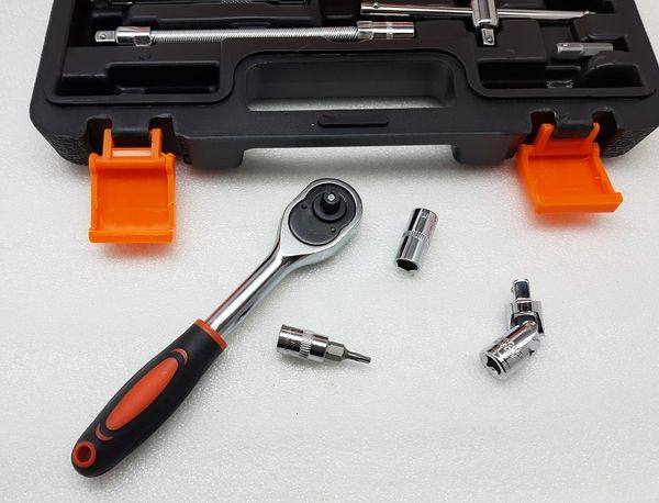 

46pcs/set 1/4imch combination socket set bit set ratchet wrench car repair tool of keys