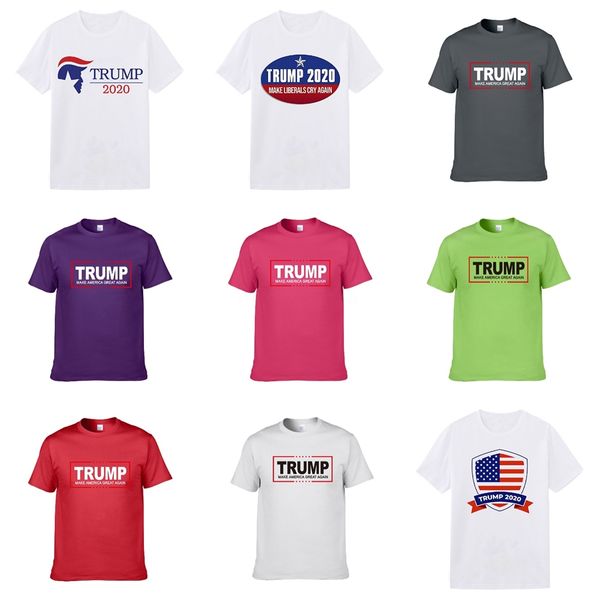 

mens designer trump t shirts new summer basic solid trump t-shirt off men fashion embroidery skull trump t-shirt male 100% cotton, White;black
