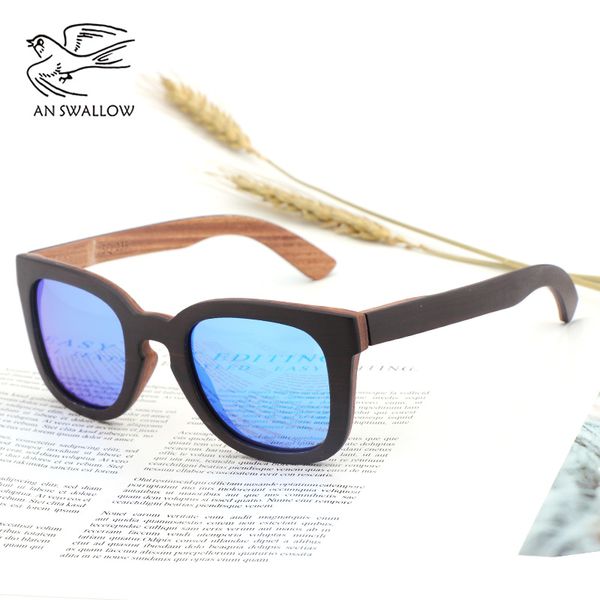 

wood sunglasses women bamboo frame eyeglasses polarized lenses glasses vintage design shades uv400 protection eyewear, White;black