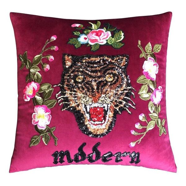 

luxury designer embroidery signage pillow cushion 45*45cm and 30*50cm home and car decoration creative christmas gift home textiles
