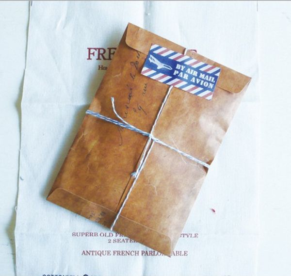 

10 pcs/lot envelope kraft retro creative envelopes sobres storage bag for postcard 16*11cm drop shipping wholesale