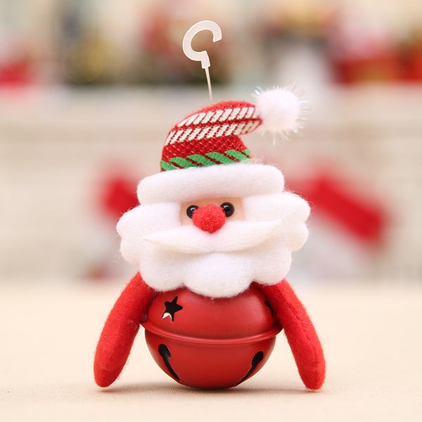 

christmas tree hanging ornaments 3d santa claus doll with bell decors pendant