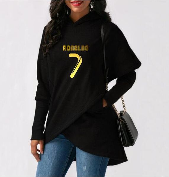 

new couple hoodie cr7 hoodie fashion long hooded jacket ladies new, Black