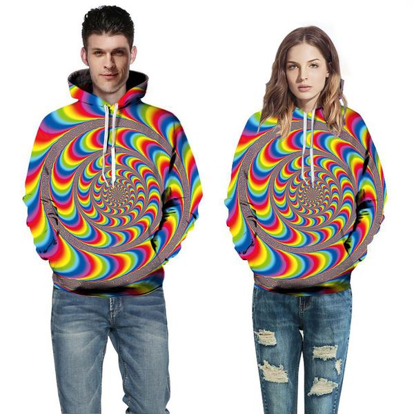 

feitong men women mode 3d print long sleeve couples hoodies sweatshirt blouse shirts, Black