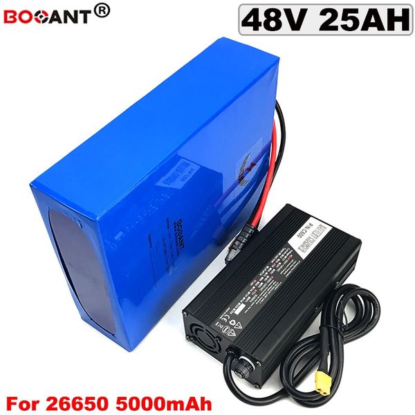 BBSHD 48 V 25 Ah Bateria de L￭tio Bicicleta Electrica para Bafang 1000 W Motor de Moto Electric Li-ion Battery Pack 48 V + Carregador 5A