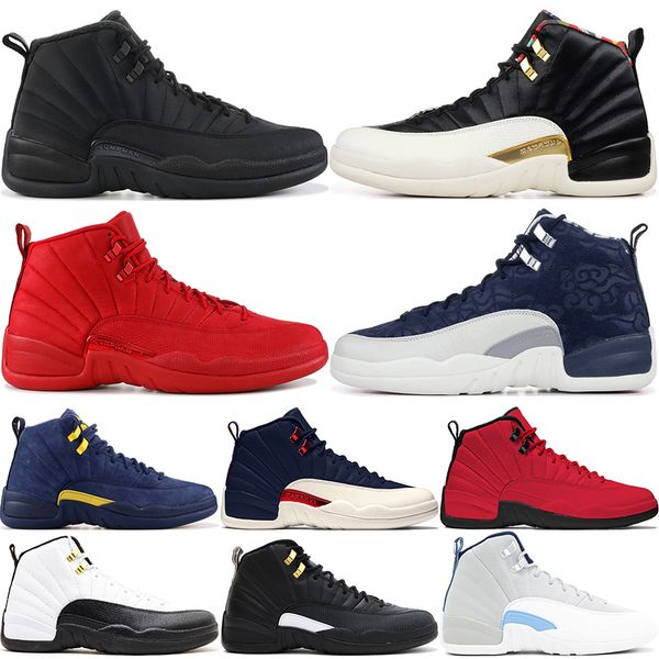 

12 12s basketball shoes for mens winter black wntr cny gym red flu game gamma blue taxi the master men sports sneakers us7-13