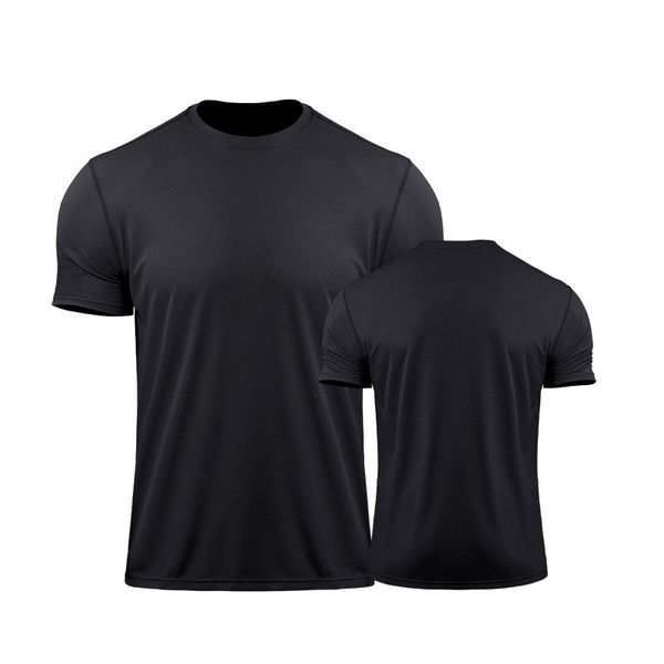 

b5052 sport t shirts breathable workout t shirts quick dry short sleeve outdoor training sportswear running bodybuilding shirt, Black;blue