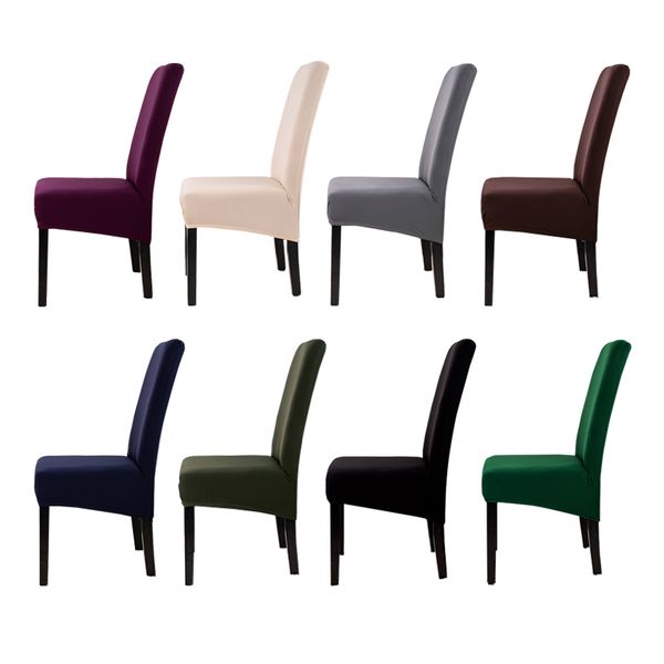 

xl solid color chair cover slipcovers spandex stretch dining seat wedding chair cover white black for living room