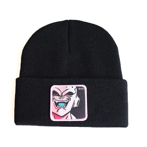 

dragon ball beanie hat buu role casual beanies for men women warm knitted winter hat fashion solid cap, Blue;gray