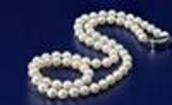 

+9-10mm n ral south sea genuine white pearl necklace, Silver