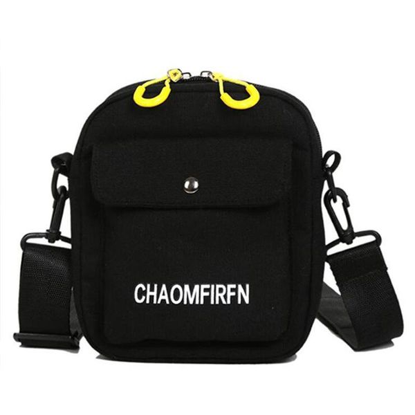 

pinshang women mini square bag retro letter satchel single strap cross-body fashion canvas bag