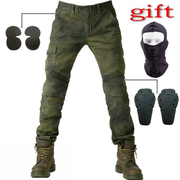 

new 2016 motorpool ubs06 army green slacks for jeans ride in moto jeans leisure loose version with protective equipment