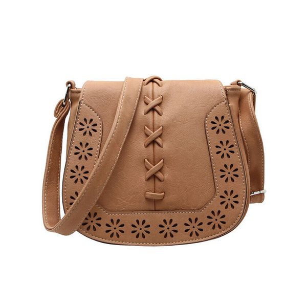 

women's saddle bag vintage shoulder bags women hollow out crossbody bag bolsa for ladies messenger single wide strap bags