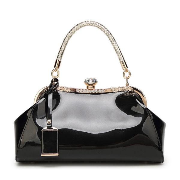 

designer 2019 fashion patent leather shoulder diagonal shoulder bag dinner