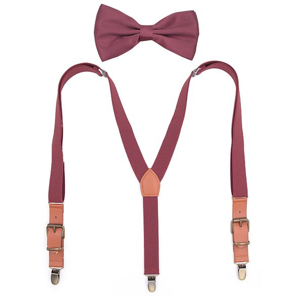 

dot adjustable y back suspenders bowtie set for men and women fashion shirt elastic braces women suspender belt ties, Black;white