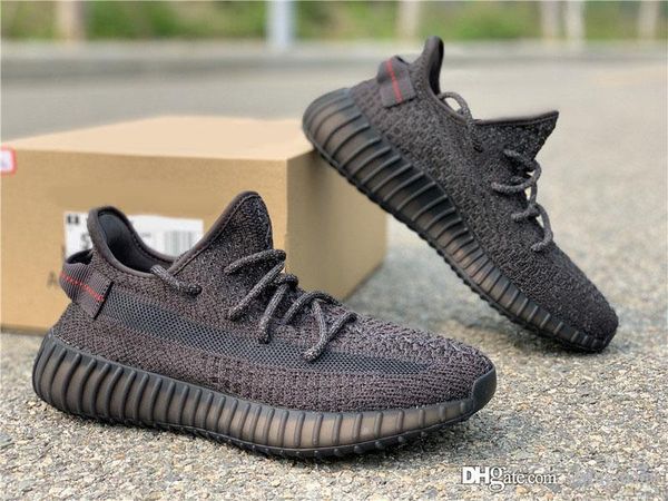 

v2 black 3m reflective mens womens running shoes yeezreel yecheil citrin cloud white glow kanye west designer trainers sports sneaker