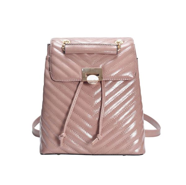 

designer women backpack fashion students schoolbag large capacity lady chain drawstring backpack designer thread twill backpack