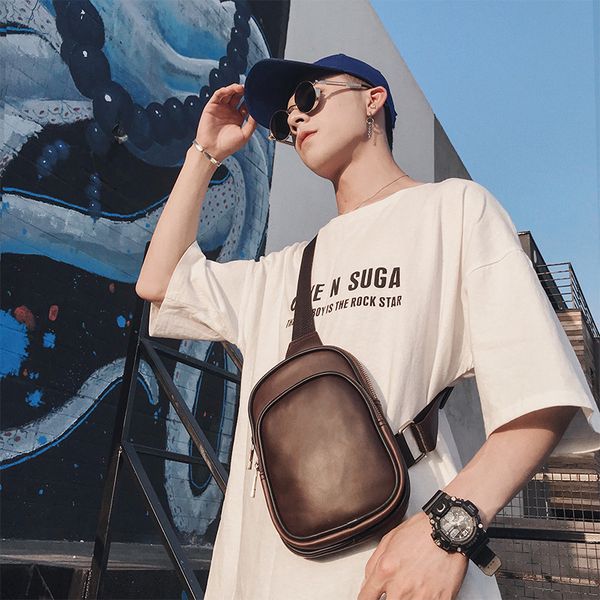 

new retro purse men's small chest bag korean men's bag tide