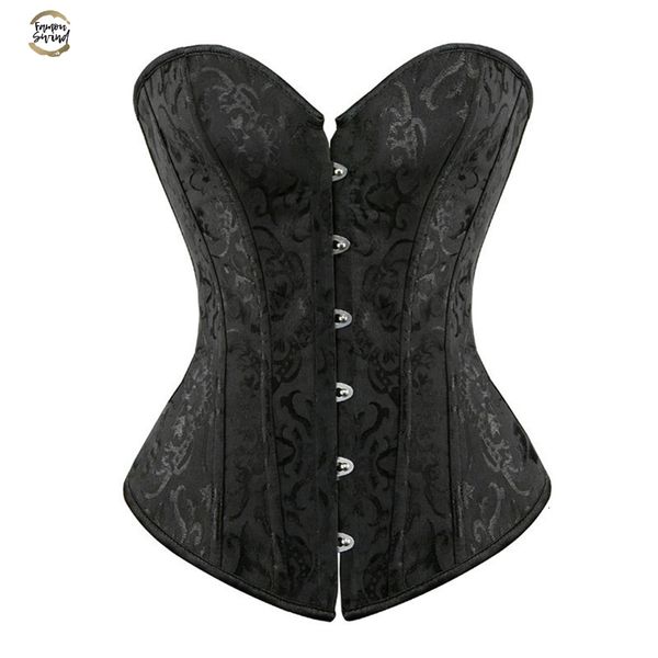 

corsets vintage and bustiers plus size flower print bridal bustier corset push up victorian corselet overbust burlesque, Black;white