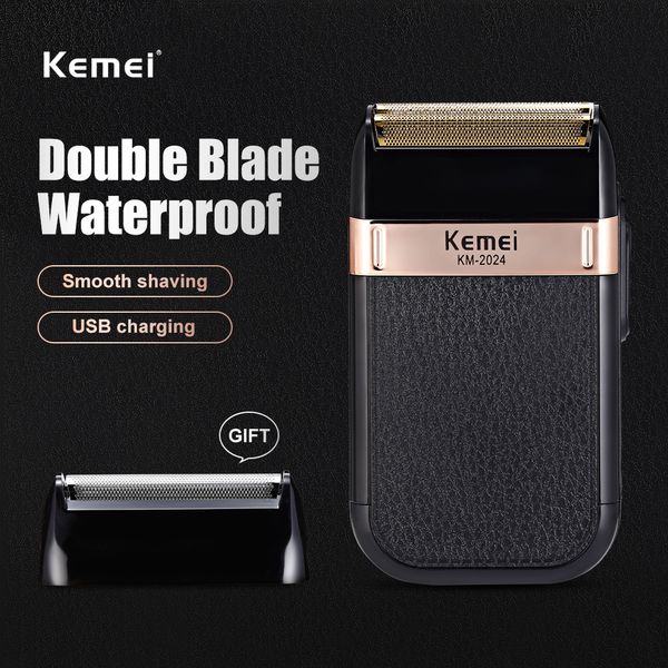 

kemei electric shaver for men twin blade reciprocating cordless razor hair beard usb rechargeable shaving machine barber trimmer