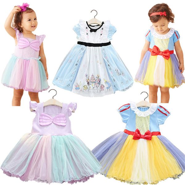 

girls princess apron dress costume party dress up cosplay outfit christmas dress for baby girls tutu apron halloween costume dhl fj333, Red;yellow