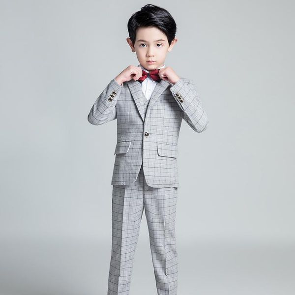 

юаньлу мальчиков костюмы для свадеб фортепиано blazer jacket 5pcs формальные costum детская одежда серый детские костюмы, Black