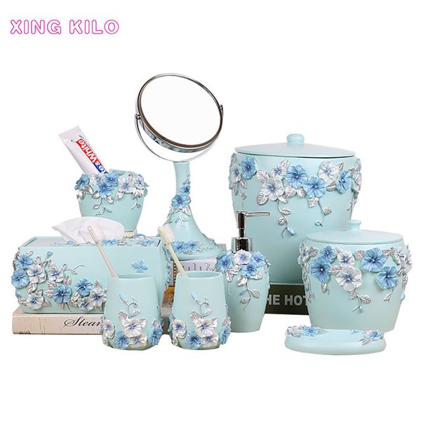 

simple resin bathroom five-piece set household european-style wash cup bathroom supplies kit toilet toothbrush holder set
