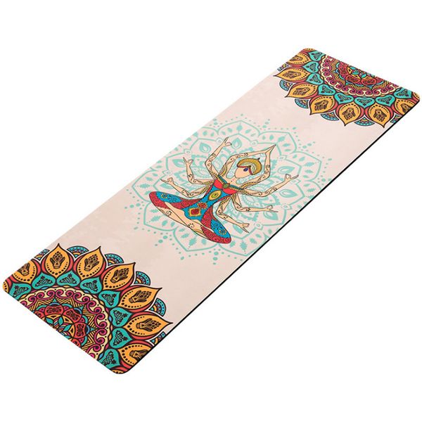 

thickened 5mm natural rubber suede yoga mat printed high-temperature non-slip yoga mat blanket