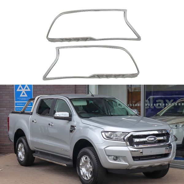 

high-quality head light lamp cover trim 2pcs for ranger 2015 2016 2017 2018 car styling accessory