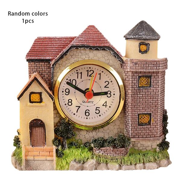 

creative personality villa castle alarm clock antique roman era old house villa resin crafts indoor decoration