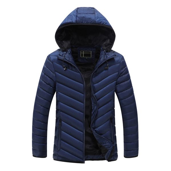 

с капюшоном воротник куртки зимы parka мужчины толстые теплая шерсть liner ветровка зимние пальто мужчины solid color slim fit parka -xxxl, Black