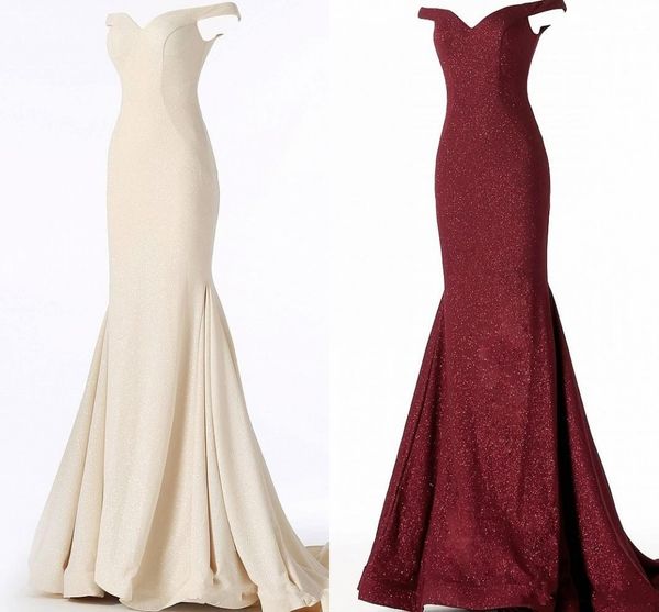 

bling unique sequined fabric dresses evening wear 2019 boat neck backless mermaid prom dress women formal long party dress cheap, Black;red