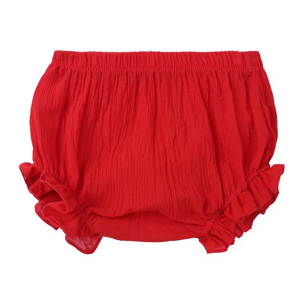 

wasailong summer new baby pure color cotton and linen lace triangle casual big pp baby shorts bread pants, Black
