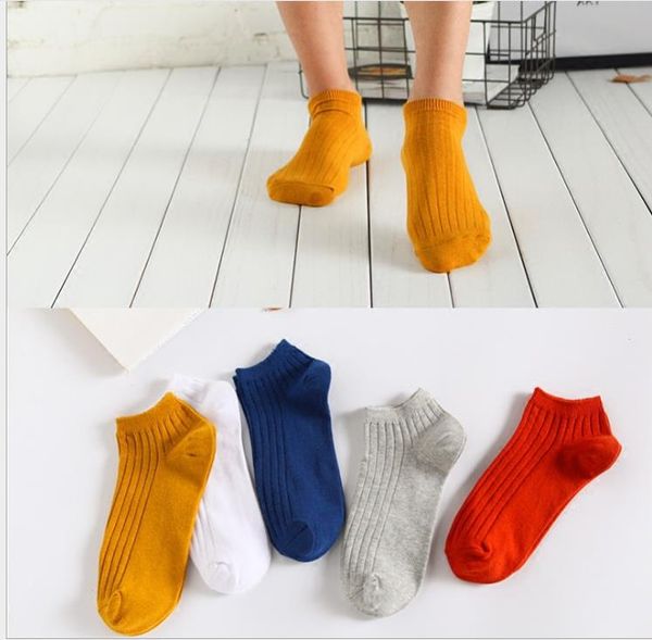 

summer shallow sports boat socks shallow slim vertical men's socks pure cotton socks, Black
