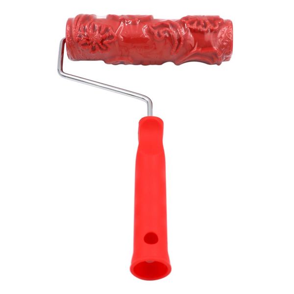 

7\" inches embossed textured rubber roller diy pattern paint tools wall decor