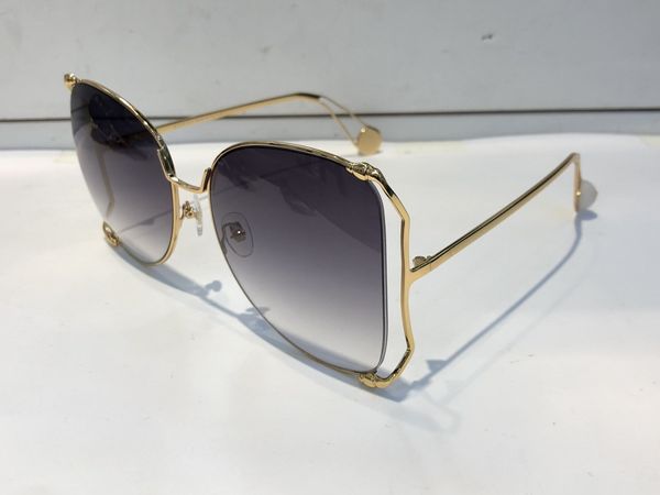 

luxury 0252 sunglasses women popular fashion big hollow frame summer style uv protection lens come with case, White;black